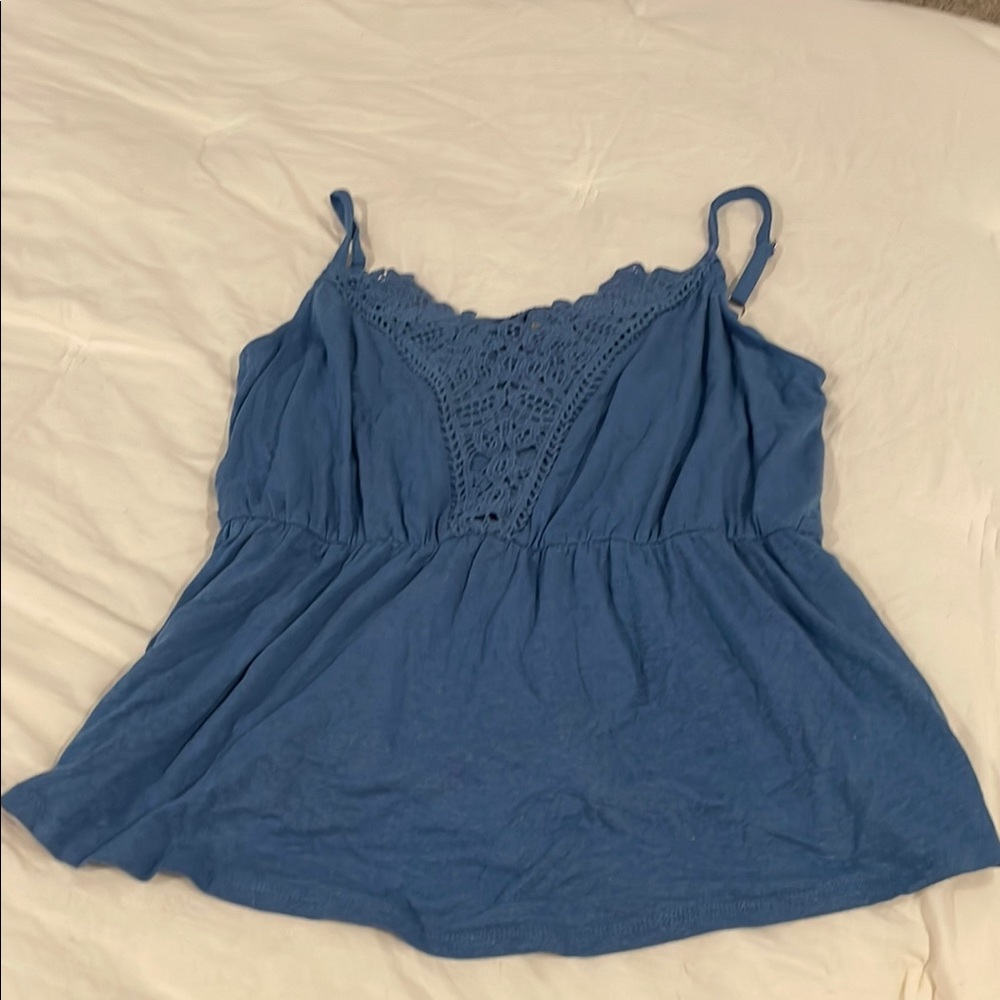 Maurices Blue Camisole with Lace Detail